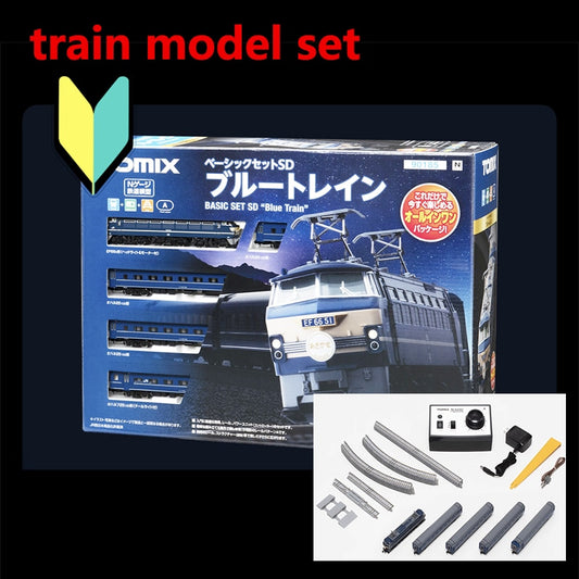 TOMIX Train Model Set 1/150 N Scale Rail Car 90185 Basic Set EF66 Locomotive + Passenger Car + Track + N600 Control Model Toys