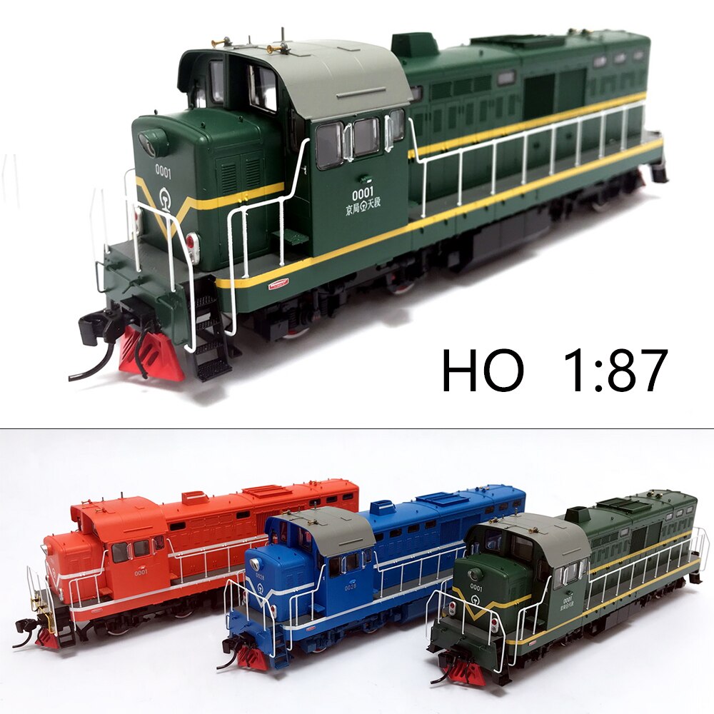 Train Model 1/87 HO DFH5 Dongfanghong 5 Type Hydraulic Transmission Diesel Locomotive Rail Car Toy Gift